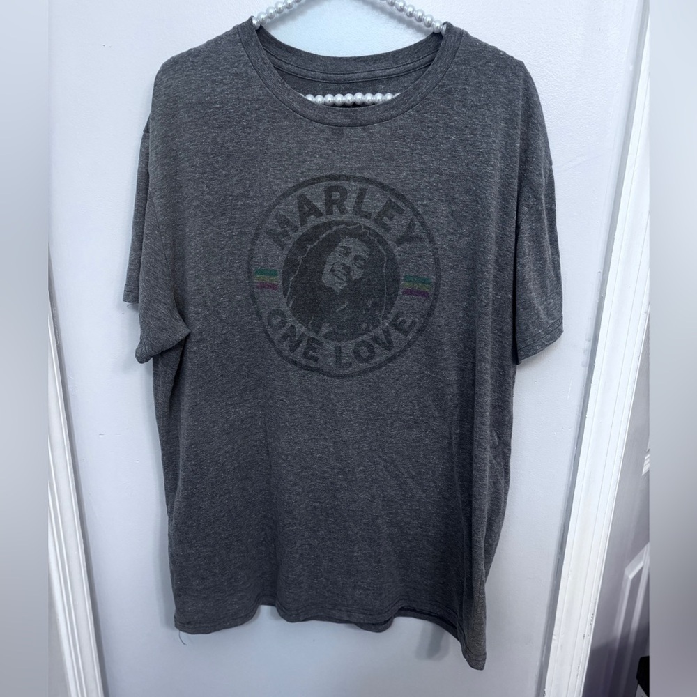 Men's Gray Bob Marley Graphic T-Shirt Size: XXL